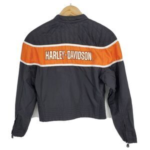 Harley Davidson Racing Womens Motorcycle Jacket Full Zip Embroidered Logo Medium